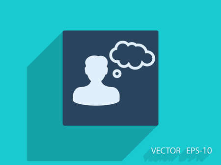 Flat icon of businessmanのイラスト素材