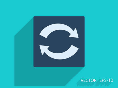 Flat icon of cyclicのイラスト素材