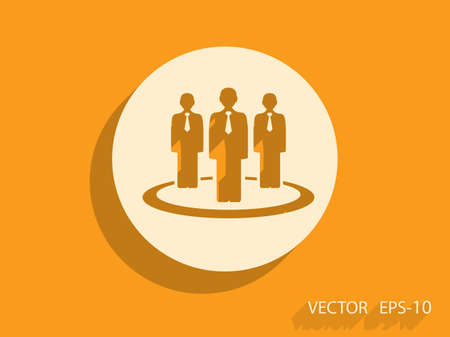 Flat icon of team workのイラスト素材
