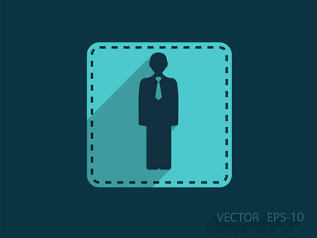 Flat icon of businessmanのイラスト素材