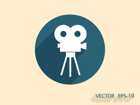 Flat icon of cinemaのイラスト素材