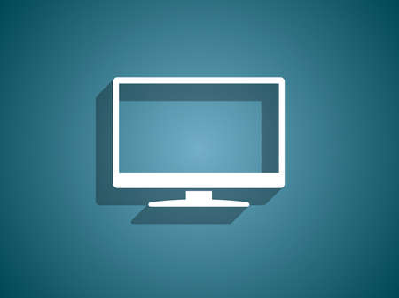 Flat icon of monitorのイラスト素材