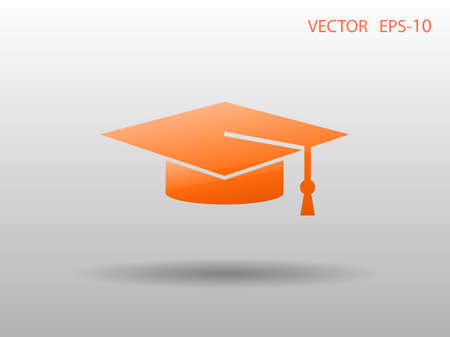 Flat  icon of graduateのイラスト素材