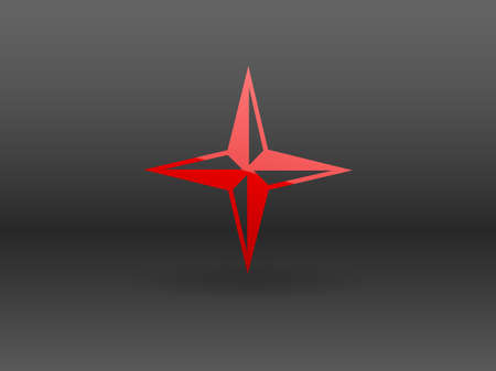 Flat icon of compassのイラスト素材