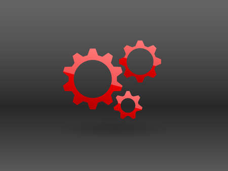 Flat icon of gearsのイラスト素材