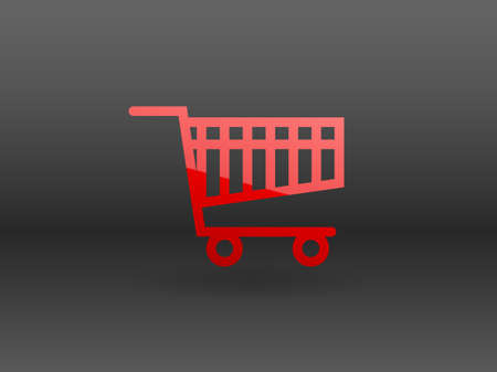 Flat icon of shopping chartのイラスト素材
