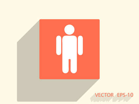 Flat icon of businessmanのイラスト素材