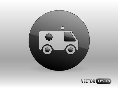 Flat  icon of ambulanceのイラスト素材