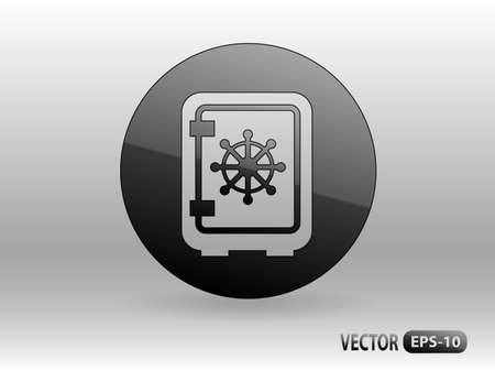 Flat icon of safeのイラスト素材