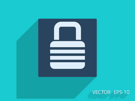 Flat icon of lockのイラスト素材