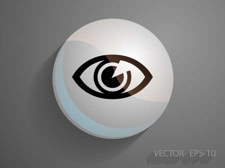 Flat icon of supervisionのイラスト素材