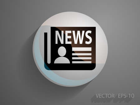 Flat  icon of newsのイラスト素材