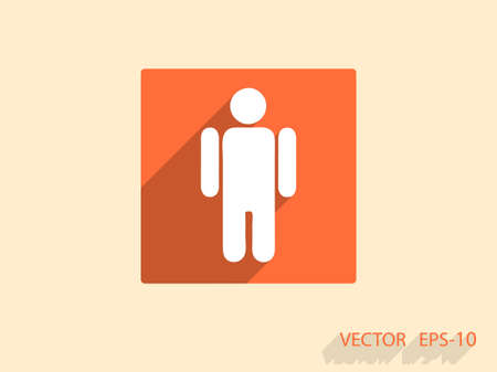 Flat icon of businessmanのイラスト素材