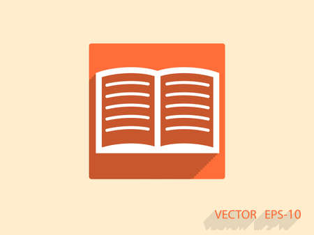 Flat icon of bookのイラスト素材
