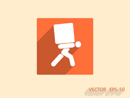 Flat icon of diliveryのイラスト素材