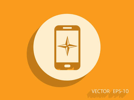 Flat icon of smartphoneのイラスト素材