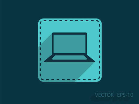 Flat icon of laptopのイラスト素材