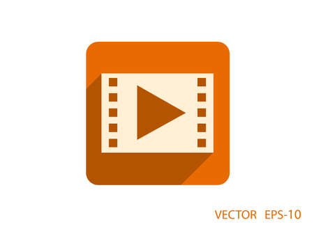 Flat icon of videoのイラスト素材