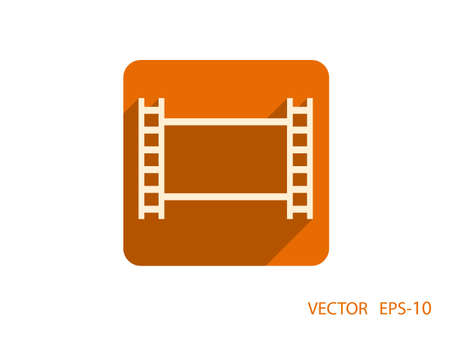 Flat icon of videoのイラスト素材