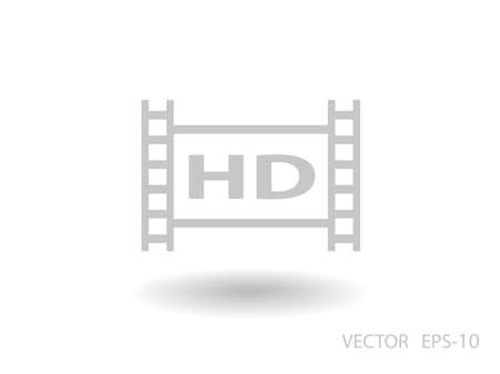 Flat icon of hd videoのイラスト素材