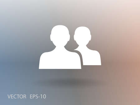 Flat icon of team workのイラスト素材