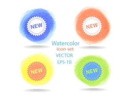 Flat long shadow New label icon, vector illustrationのイラスト素材