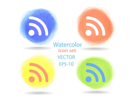 Flat icon of rssのイラスト素材