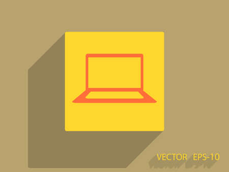 Flat icon of laptopのイラスト素材