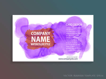 Template banner or card with watercolor paint abstract backgroundのイラスト素材