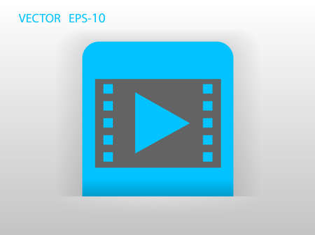 Flat icon of videoのイラスト素材