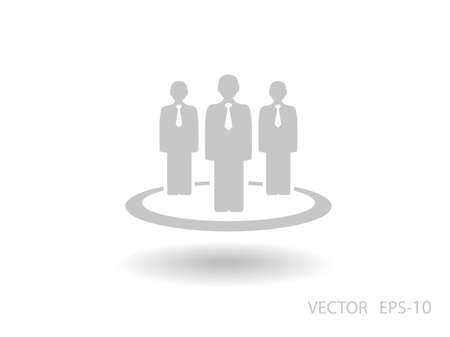Flat icon of team workのイラスト素材