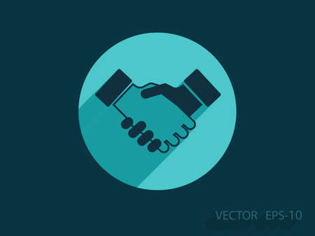 Flat  icon of heandshakeのイラスト素材
