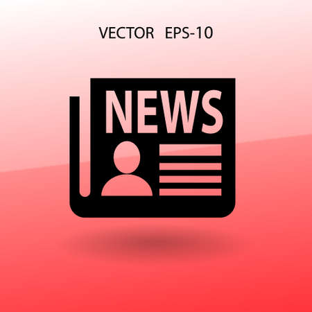 Flat  icon of newsのイラスト素材