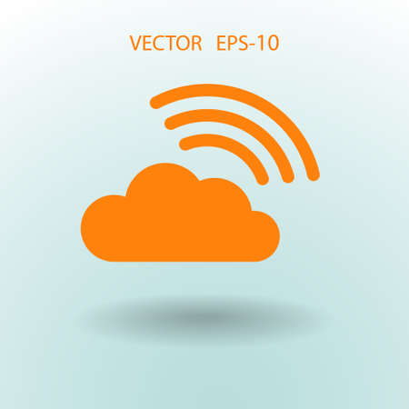 Flat icon of cloudのイラスト素材