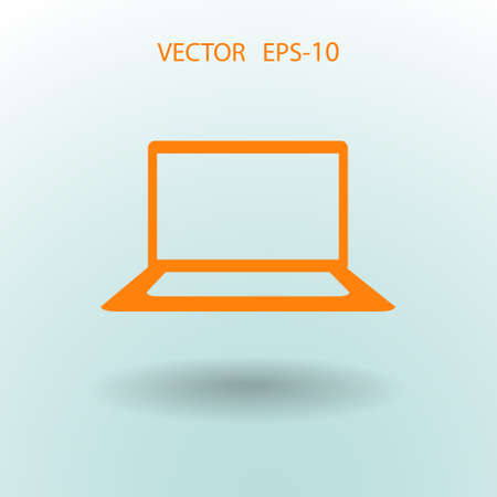 Flat icon of laptopのイラスト素材