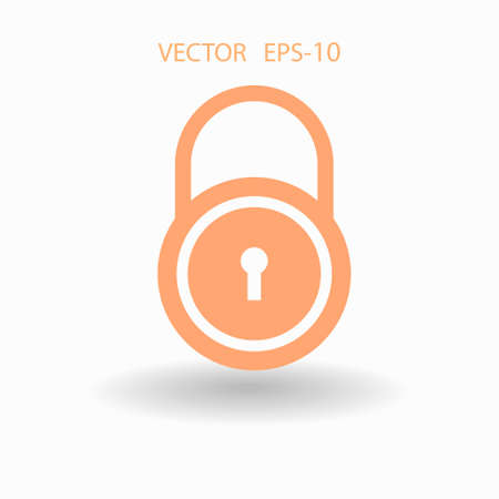 Flat icon of lockのイラスト素材