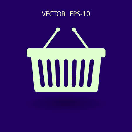 Flat  icon of shopping basketのイラスト素材