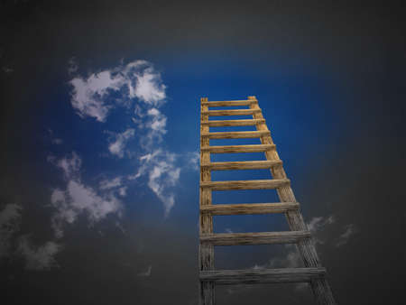 Sky ladderの写真素材
