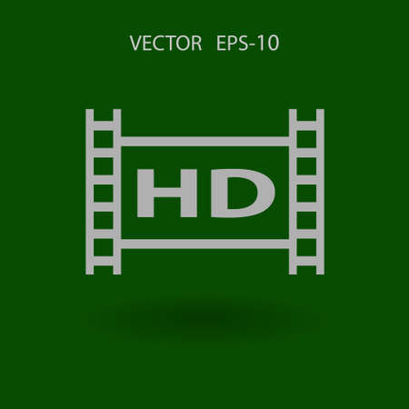 Flat icon of hd videoのイラスト素材