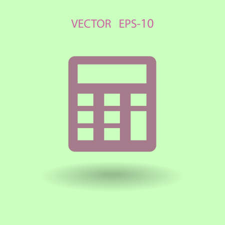 Flat icon of calculatorのイラスト素材