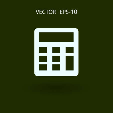 Flat icon of calculatorのイラスト素材