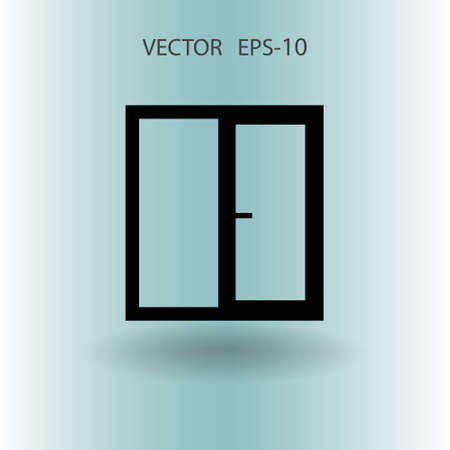 Flat Window icon, vector illustrationのイラスト素材