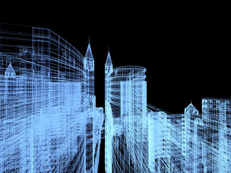 Abstract architecture background illustration
