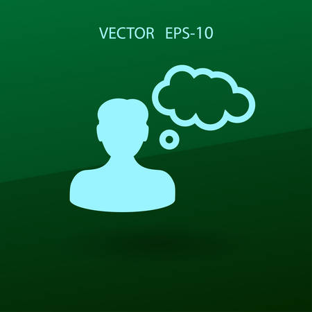 Flat icon of businessman. vector illustrationのイラスト素材