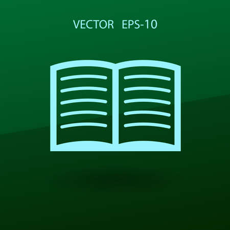 Flat icon of book. vector illustrationのイラスト素材