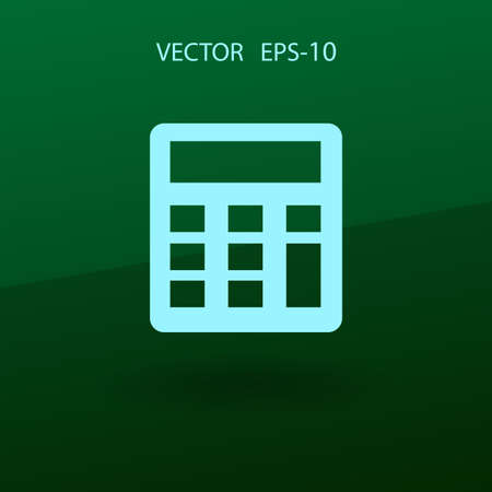 Flat icon of calculator. vector illustrationのイラスト素材