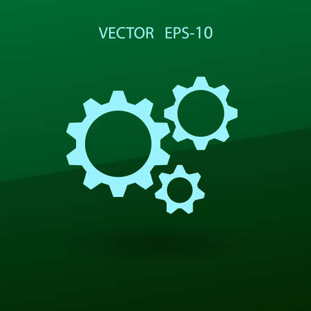 Flat icon of gears. vector illustrationのイラスト素材