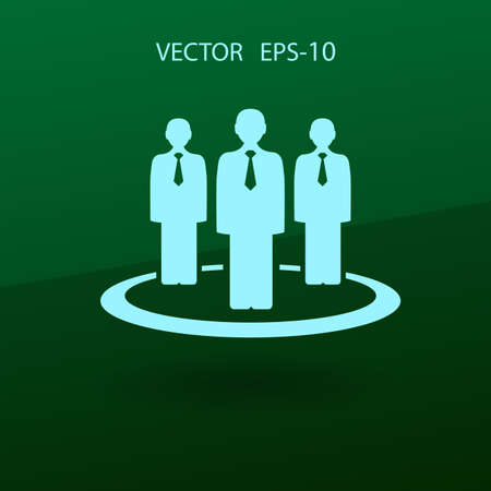 Flat icon of team work. vector illustrationのイラスト素材