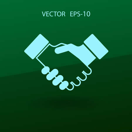 Flat  icon of heandshake. vector illustrationのイラスト素材