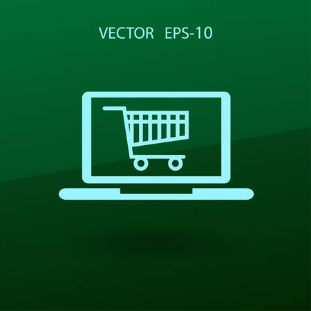 Online shopping icon. vector illustrationのイラスト素材